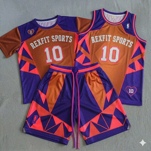 Ensemble de maillots de basket-ball personnalisés de qualité supérieure en gros, 100 % polyester, uniformes de basket-ball pour hommes et femmes - Product Image 3