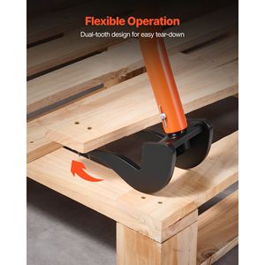 Herramienta de 50 pulgadas de acero al carbono de alta resistencia para quitar tableros de terraza, desmontar palets y separar paneles de yeso, con capacidad de 2000 lb - Product Image 6