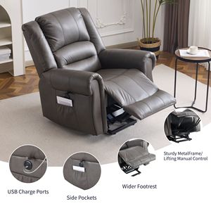 Sofá Cama de Terciopelo con Reposapiés y Portavasos, Sillón Reclinable para Sala de Estar, Patas Metálicas Extraíbles, Categoría de Producto: Sillón de Masaje - Product Image 4
