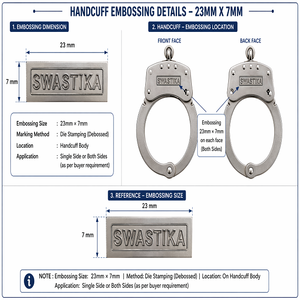 Esposas de Acero al Carbono para el Departamento de Seguridad, Sistema de Doble Bloqueo con Cadena, Esposas de Acero Inoxidable, Equipo de Control de Multitudes - Product Image 4