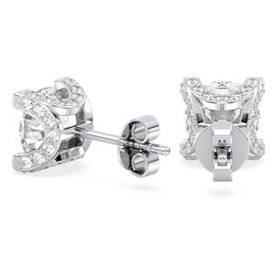 REYES High Quality 925 Sterling <b>Silver</b> Moissanite <b>Stud</b> <b>Earrings</b> <b>For</b> <b>Women</b> Wholesale Wedding Anniversary Gift Fine Jewelry - Product Image 4