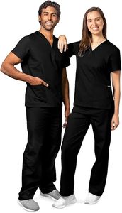 Men's Maroon V-Neck <b>Scrub</b> Set Cotton Polyester Woven Hospital Uniform Pants Matching Top Professional Medical <b>Scrub</b> Suit - Product Image 5