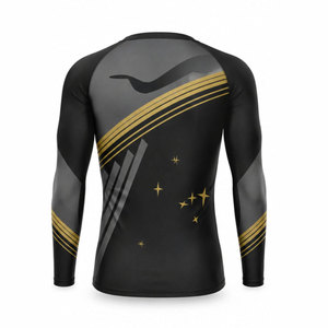 High Manufacture Latest Design <b>Compression</b> <b>Shirts</b> <b>for</b> <b>Men</b> O-neck Collar Lightweight Polyester/Spandex Long Sleeve Rash Guard - Product Image 3