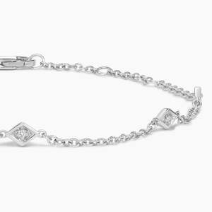 Round Brilliant Cut Lab Grown Diamond Bracelet in 14K White Gold IGI Certified Luxury Wedding & Daily Wear Jewelry Gift - Product Image 3