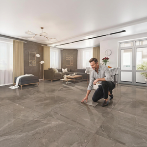 Carreaux de sol en céramique 120x120cm, couleur blanc espagnol, antidérapants, modèles 4x4 pieds, dalles de porcelaine polies pour halls et appartements, effet marbre - Product Image 3