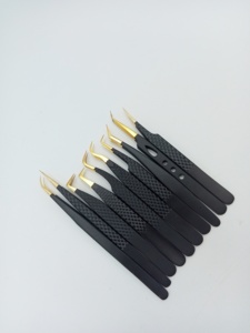 Pince à cils à pointe lisse en acier inoxydable, logo et emballage personnalisés pour extensions de cils, outil professionnel d'extension de cils 1036 - Product Image 5