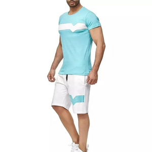Simple Daily Autumn Men's High-quality Quick Dry Two-Piece <b>Set</b> for Routine Use Polyester/Cotton <b>Knitted</b> - Product Image 2