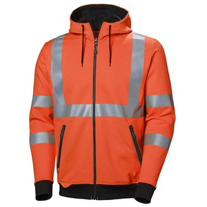 <b>Construction</b> Hi Vis <b>Work</b> Safety Zipper Hoodie <b>Jacket</b> Customized Design <b>Work</b> wear Hoodies for High Visibility OEM Service - Product Image 6