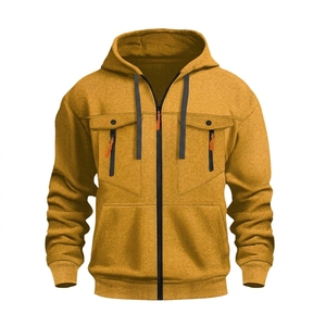 Sudadera con capucha de forro polar para hombre, 100% poliéster, corte holgado, manga larga, antipilling, color liso, informal, venta al por mayor - Product Image 6