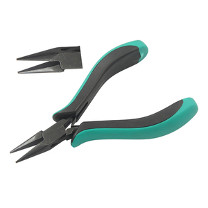 110mm Stainless Steel Chain Nose <b>Plier</b> Smooth Jaws Rubber Grip for Jewelry Making Crimping Fishing DIY Circlip OEM Wire Stripper - Product Image 1