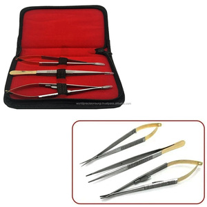Class I Manual Microsurgery Needle Holder Set Stainless Steel <b>Suturing</b> Instrument <b>Kit</b> for Hospital Medical Use Medical Students - Product Image 2