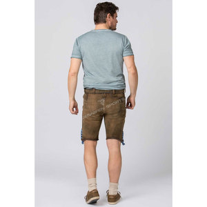 Pantalones Cortos de Cuero Genuino de Vacuno de Alta Calidad para Hombre, Estilo Bávaro, Oktoberfest, Color Marrón Antiguo, 100% Cuero Genuino de Vacuno - Product Image 6