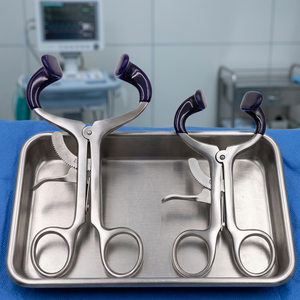Écarteur orthopédique en acier inoxydable, instrument chirurgical courbé, verrouillage manuel à cliquet auto-serrant - Product Image 3