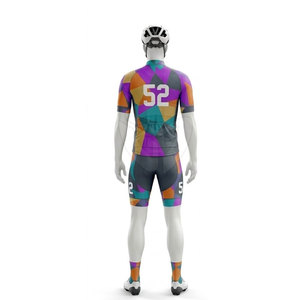 Premium Men <b>Cycling</b> Sportswear Custom Jersey and Bib Shorts Breathable <b>Cycling</b> Uniform for Road Racing and Mountain Biking - Product Image 2