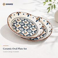 Assiette à dîner à motif floral, étiquette privée, logo personnalisé, assiette en céramique, fabricant OEM, vente en gros pour restaurants et commerces de détail