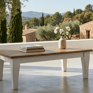 Mesa de Centro Nela de Madera Maciza, Diseño Minimalista, Estilo Japandi, Acabado Natural, para Sala de Estar Contemporánea - Product Image 3