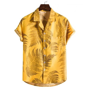Camisa Hawaiana Verde para Hombre, Estampada, de Manga Corta, para Vacaciones, Playa, Casual, Talla 8XL, Nueva Colección 2026 - Product Image 4