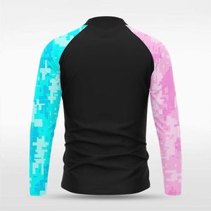 Chaqueta Cortavientos Ligera Impermeable de Nylon y Poliéster con Cierre de 1/4 y Diseño de Parches para Hombre, Estilo Casual, Deportivo y Urbano - Product Image 2