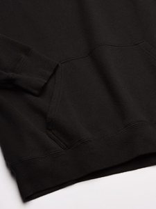 Nouveau sweat-shirt à capuche en polaire noir de qualité supérieure, coupe classique, couleur unie, pull décontracté avec poche avant, idéal pour l'automne - Product Image 2
