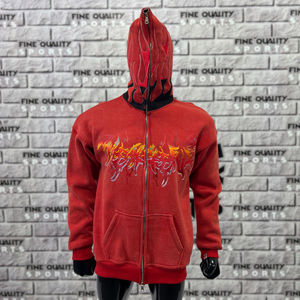 Hoodie bling à fermeture éclair intégrale pour les marques de streetwear, en molleton de coton, personnalisable avec strass, faible MOQ - Product Image 4