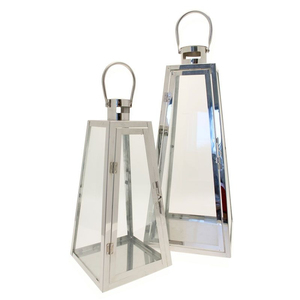 Farol Colgante de Acero Inoxidable Dorado y Vidrio, Estilo Moderno, Decoración Navideña para Hogar y Jardín, Portavelas y Faroles - Product Image 5