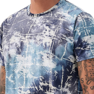 T-shirt en coton pour homme, couleur unie, logo personnalisé, vêtements de travail par sublimation, service OEM ODM, vente en gros - Product Image 6