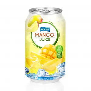 Private Label Hoge Kwaliteit Puur Tropisch Vruchtensap Drinken Mangosap In 330Ml Blikjes Van Vietnam-Vrij Design - Free Sample