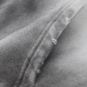 Sweat-shirts à capuche zippés 100 % coton de qualité supérieure, avec poignets et ourlets côtelés, légèrement délavés avec effet bicolore pour hommes - Product Image 3