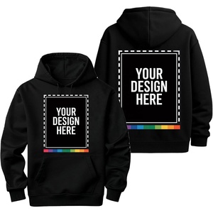 US Warehouse Wholesale Autumn Knitted Unisex Solid Hooded <b>Pullover</b> Sweatshirt Pocket Custom Photo Logo Breathable 2026 - Product Image 3