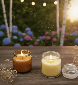 Bougie artisanale en verre parfumée à la cire de soja et à la paraffine de qualité supérieure - Décoration d'intérieur de luxe écologique pour Halloween - Product Image 1