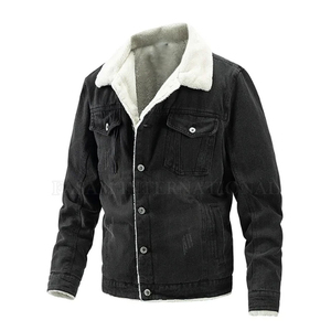 Wholesale Custom Men's Acid Wash <b>Button</b> <b>Jeans</b> Jackets Solid Color Eco-Friendly Vintage Cotton Outerwear Coat - Product Image 1