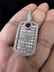 Custom Hip Hop VVS Moissanite Diamond Pendant 925 Sterling <b>Silver</b> with Iced Out Bling Unique Pendants <b>Charms</b> - Product Image 3