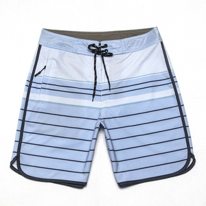 Men's Summer Cross-Border Five-Point Beach Swim Shorts Quick-Dry Canvas <b>Lace</b> <b>Elastic</b> Hot-Selling Striped Pattern - Product Image 3