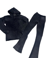 Nouveautés OEM – Ensemble sweat à capuche et pantalon de jogging vintage pour homme, coupe régulière, effet délavé, qualité supérieure