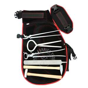 Kit de Herramientas para Herrador con Delantal de Seguridad, Cinturón Ajustable, Probador de Cascos, Lima Curva, Martillo y Cortacascos de 15 pulgadas - Product Image 1