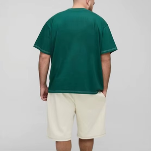 Custom Men T Shirt and Shorts <b>Set</b> Breathable Summer Outfit Lightweight Quick Dry Casual Beach Wear Two Piece OEM Manufacturer - Product Image 2