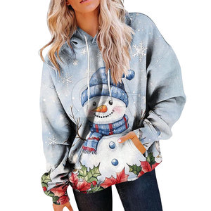 Cozy Women <b>Christmas</b> <b>Hoodies</b> With Snowman Patterns And Warm Material For Seasonal Celebrations Women <b>Christmas</b> <b>Hoodies</b> - Product Image 3