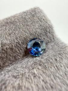 Zafiro Azul Real Natural de 6MM, Gema Suelta Redonda de 1.05CT, Origen Ceilán, para Joyería Personalizada, Efecto de Color Zehra - Product Image 4