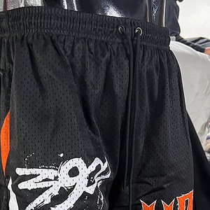 Pantalones cortos deportivos de baloncesto de talla grande para hombre, ropa de entrenamiento de malla transpirable, logotipo personalizado, técnica impresa por sublimación - Product Image 4