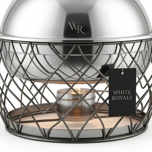 Elegant Mirror Polish Round Chafer Stainless Steel <b>Buffet</b> Server Food <b>Warmer</b> with Stand for Ramadan Catering Wedding Party - Product Image 2