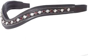 Haute qualité Logo personnalisé cheval équestre frontal multicolore cuir Durable fantaisie couture confortable en gros à faible coût - Product Image 3