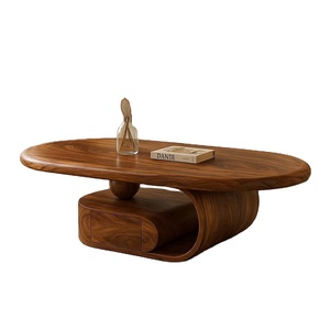 Table basse en bois massif en gros, table d'appoint moderne, décoration de salon, table sculpturale, matériau en bois massif, décoration de la maison, meubles - Product Image 1