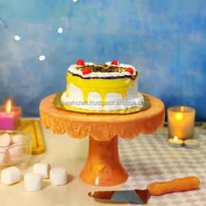 Soporte de pastel de resina epoxi de diseñador de lujo Soportes de exhibición de pastel al mejor precio para Decoración de cumpleaños, bodas y fiestas en la India - Product Image 5
