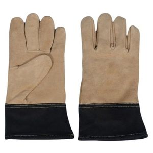 <b>Fire</b> Resistant Palm Reinforcements Welder Gloves Heavy Duty Cowhide Leather TIG Welding Gloves Industry - Product Image 3