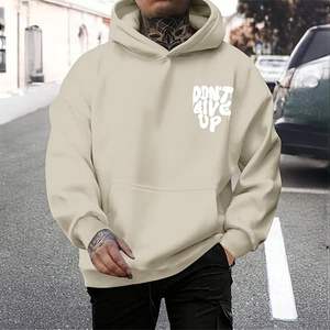 Sudadera con Capucha Vintage de Gran Tamaño, Bordada, 100% Algodón, Estilo Urbano para Hombre - Product Image 2