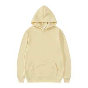 Men's Lavender Embroidered French Terry Fleece Hooded Sweatshirt Boxy Fit Solid Color Casual Winter Wear Knitted Pocket Design - Product Image 5