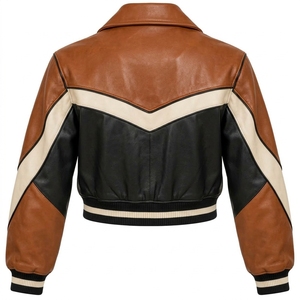 Chaqueta de Cuero para Mujer, Estilo Motero Personalizada, Material de Cuero Resistente, Cierre de Cremallera Metálica, Ajuste Cómodo, Prenda de Moda OEM - Product Image 2