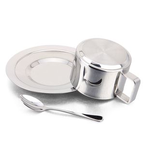 Classic Handmade Stainless Steel <b>Cup</b> And <b>Saucer</b> Set For Decorative Beverage Service And Festive Dining Presentation - Product Image 6