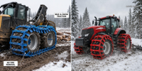 Cadenas OTT para Skidder 710/45-22.5, Cadenas Forestales de Acero para Neumáticos, Cadenas Antideslizantes para Lodo y Nieve