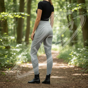 Pantalons d'équitation personnalisés avec logo, leggings d'équitation pour femmes, culottes d'équitation avec grip en silicone, collants d'équitation intégraux pour femmes - Product Image 3
